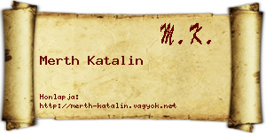 Merth Katalin névjegykártya