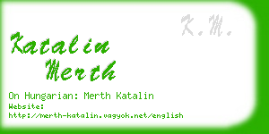 katalin merth business card